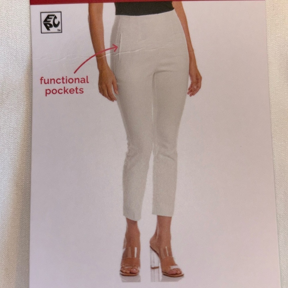 Rafaella 14 stretch ankle pant star white
